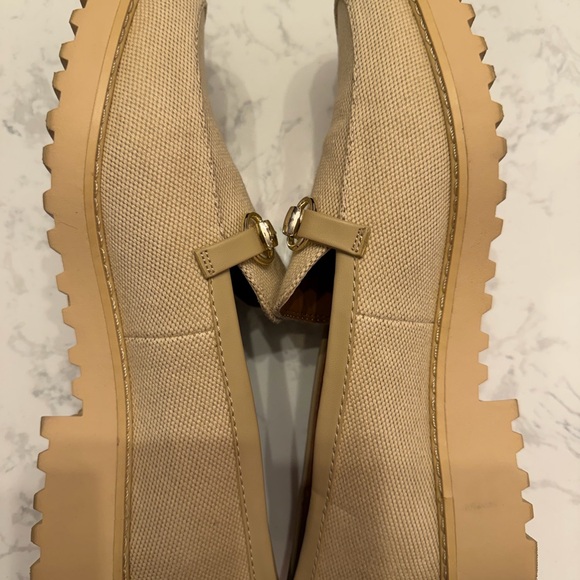 Franco Sarto Tan Loafers with Gold Accents - Picture 6 of 6